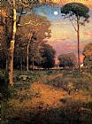 George Inness Early Moonrise Florida painting